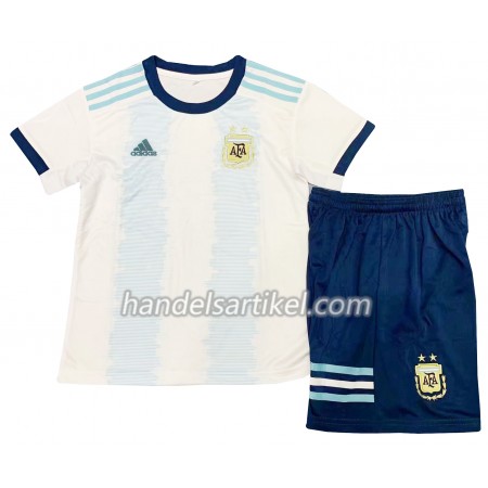 Argentinien Kinder Heim Trikotsatz Copa América 2019 Kurzarm (+ Kurze Hosen)